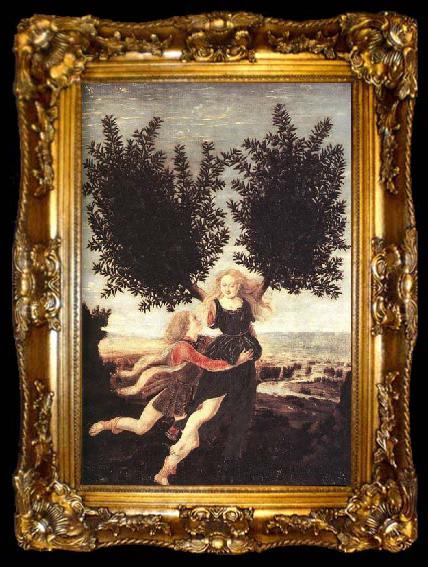 framed  unknow artist Apollo and Daphne - Tempera on wood, ta009-2